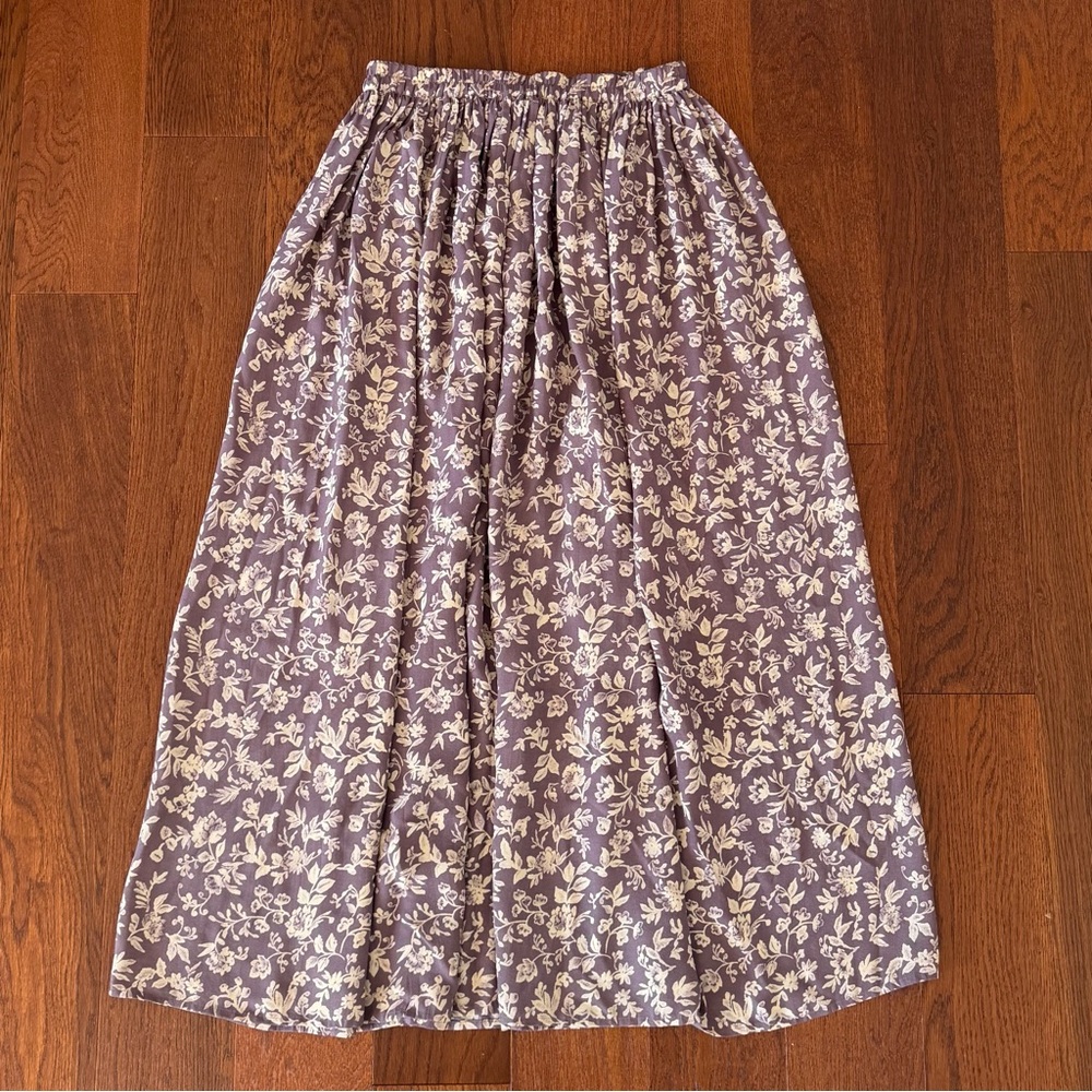 Vintage Georgiou Silk Floral Print Maxi Skirt size 8 - Picture 3 of 5